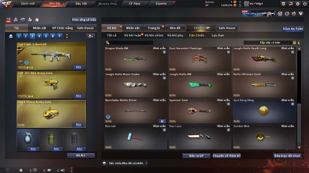 shop acc cf uy tin gia re